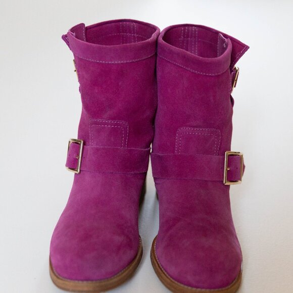 Jimmy Choo Suede Boots Shoes Pink size 38.5 9 - Picture 2 of 6